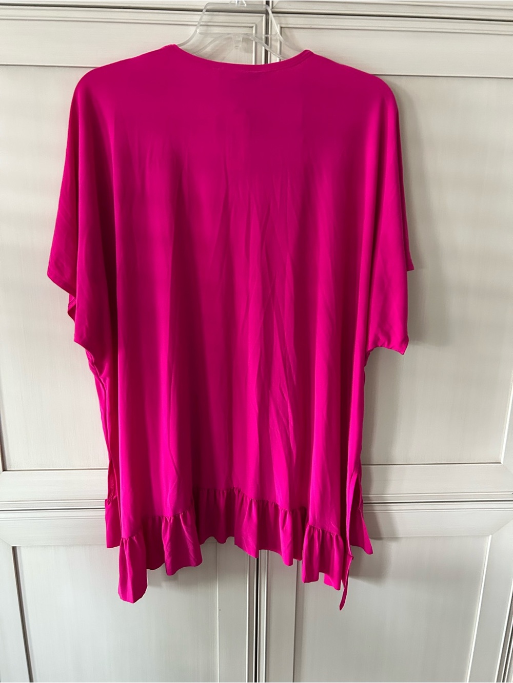 Bright Pink Ruffle Hem Kimono - Picture 4 of 5